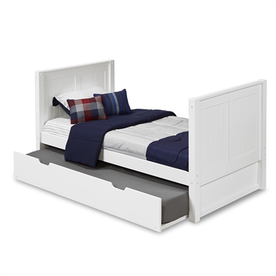 Camaflexi Twin Tall Platform Bed with Trundle