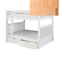 Camaflexi Full over Full Bunk Bed with Drawers - Mission Headboard - Natural Finish - Planet Bunk Bed