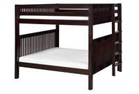 Camaflexi Full over Full Bunk Bed - Mission Headboard - Cappuccino Finish - Planet Bunk Bed