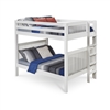 Camaflexi Full over Full Bunk Bed - Mission Headboard - Bed End Ladder - White Finish