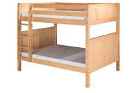 Camaflexi Full over Full Bunk Bed with Panel Headboard - Natural Finish - Planet Bunk Bed