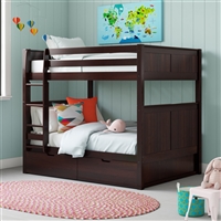 Camaflexi Full over Full Bunk Bed with Drawers