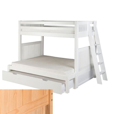 Camaflexi Twin over Full Bunk Bed with Trundle - Natural Finish - Planet Bunk Bed