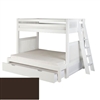 Camaflexi Twin over Full Bunk Bed with Trundle - Cappuccino Finish - Planet Bunk Bed