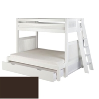 Camaflexi Twin over Full Bunk Bed with Trundle - Cappuccino Finish - Planet Bunk Bed