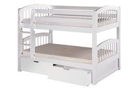 Camaflexi Twin over Twin Low Bunk Bed - White Finish - Planet Bunk Bed