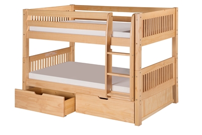 Camaflexi Low Bunk Bed with Drawers