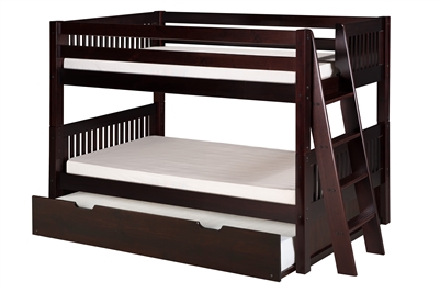 Camaflexi Low Bunk Bed Lateral Angle Ladder with Trundle