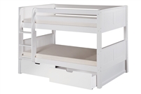 Camaflexi Twin over Twin Low Bunk Bed - White Finish - Planet Bunk Bed