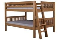 Camaflexi Full over Full Low Bunk Bed Lateral Angle Ladder with Trundle