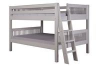 Camaflexi Full over Full Low Bunk Bed Lateral Angle Ladder with Drawers