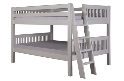 Camaflexi Full over Full Low Bunk Bed - White Finish - Planet Bunk Bed
