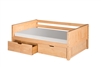 Camaflexi Twin Size Day Bed with Drawers - Natural Finish - Planet Bunk Bed