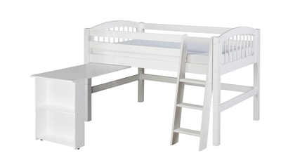 Camaflexi Low Loft Bed with Retractable Desk