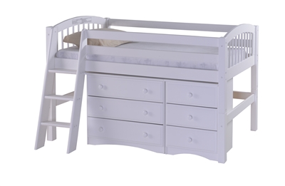 Camaflexi Low Loft Storage Bed