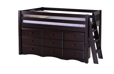 Camaflexi Low Loft Storage Bed