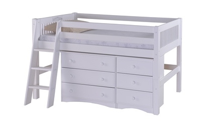 Camaflexi Low Loft Storage Bed