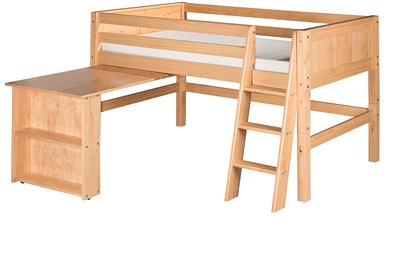 Camaflexi Low Loft Bed with Retractable Desk