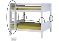 Camaflexi Extender kit with Attached Ladder for Low Bunk Bed - White Finish