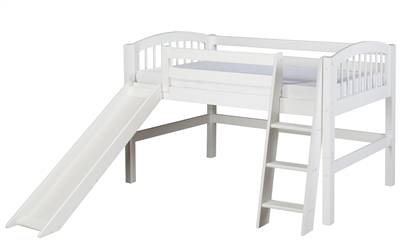 Camaflexi Low Loft Bed With Slide