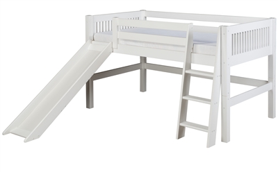 Camaflexi Low Loft Bed With Slide