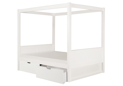 Camaflexi Full Canopy Bed with Drawers