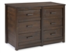 Carmel Six Drawer Dresser - Antique Walnut Finish