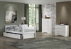 Expanditure Twin Bed With Twin Trundle- Mission Headboard - White