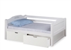 Expanditure Day Bed With Drawers - Panel Style - White