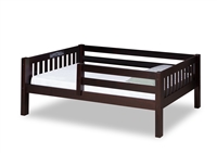 Expanditure Day Bed with Guard Rail - Mission Style - Cappuccino