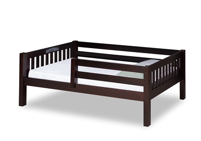 Expanditure Day Bed with Guard Rail - Mission Style - Cappuccino
