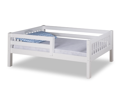 Expanditure Day Bed with Guard Rail - Mission Style - White