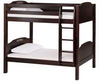 High Bunk Bed - With Conversion Kit - Panel Style - Cappuccino