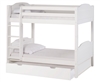 High Bunk Bed - With Conversion Kit - & Twin Trundle Panel Style - White