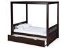 Expanditure Twin Canopy Bed With Trundle - Mission Style - Cappuccino