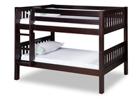 Expanditure Low Bunk Bed - Attached Ladder - Mission Style - Cappuccino