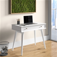 Mid-Century Desk - White Finish