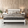 Mid-Century Modern Platform Bed - White Finish