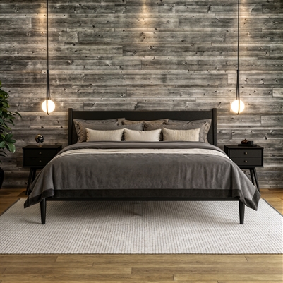 Mid-Century King Size Panel Bed