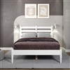 Mid-Century Slat Bed - Full Size - White Finish