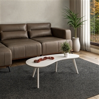 Mid Century Modern Coffee Table - White Finish