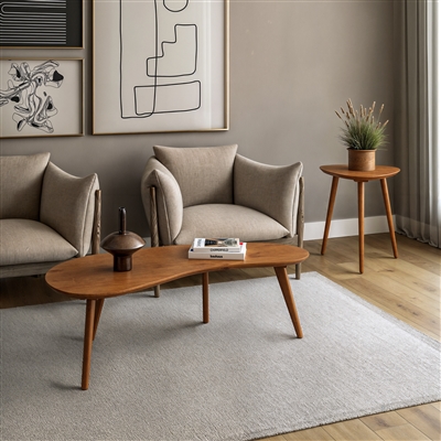 Mid Century Modern Coffee Table - Castahno Finish