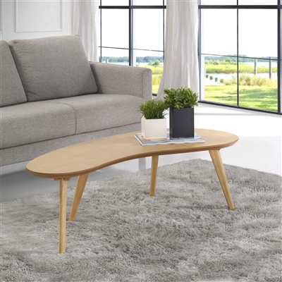 Mid Century Modern Coffee Table - Oak Finish