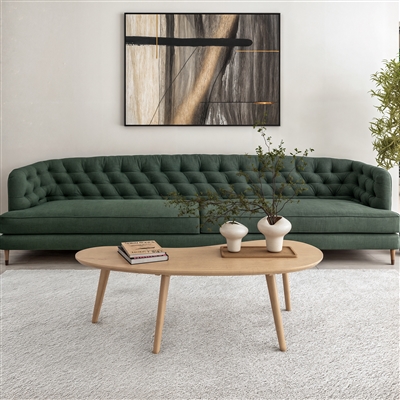 Mid Century Modern Coffee Table - Light Oak Finish