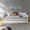 Mid Century Classic Twin Day Bed with Trundle - White Finish