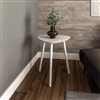 Mid Century Modern End Table - White Finish