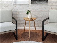 Mid Century Modern End Table - Oak Finish