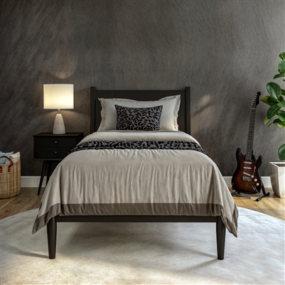 Mid-Century Twin Size Panel Bed