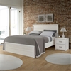 Wood Panel Bed Queen White