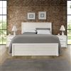Wood Panel Bed King White